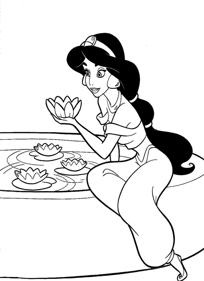 Free printable jasmine coloring pages for kids