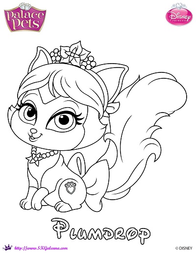 Princess palace pets coloring page of plumdrop â