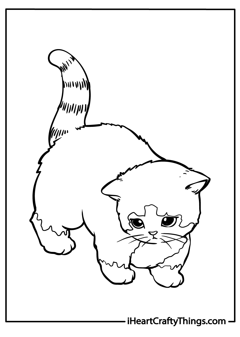 Cat coloring pages free printables