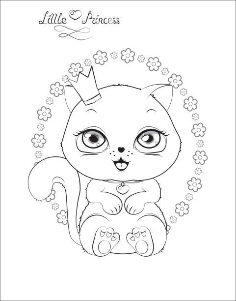 Kitten princess stock illustrations royalty