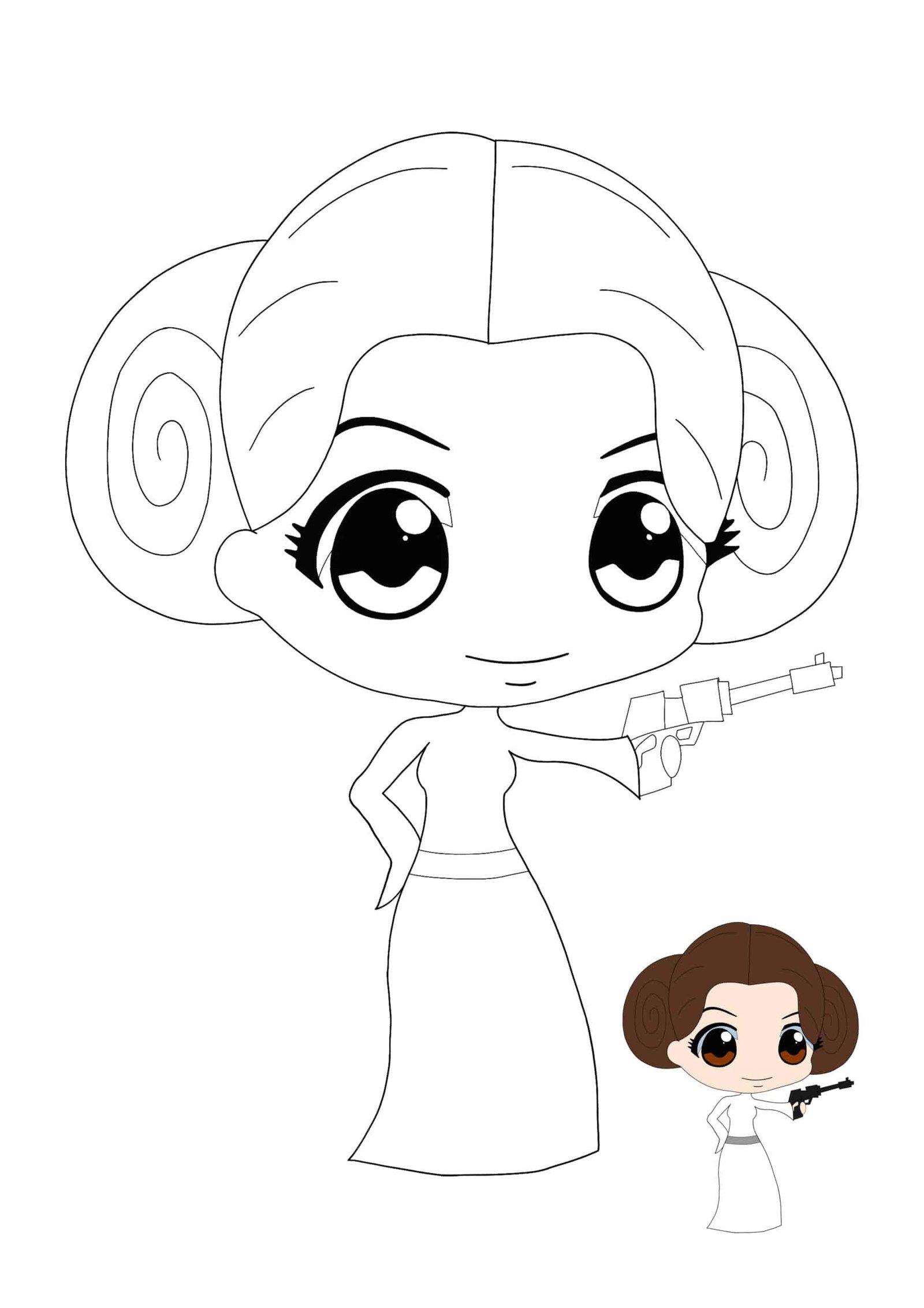 Princess leia coloring pages