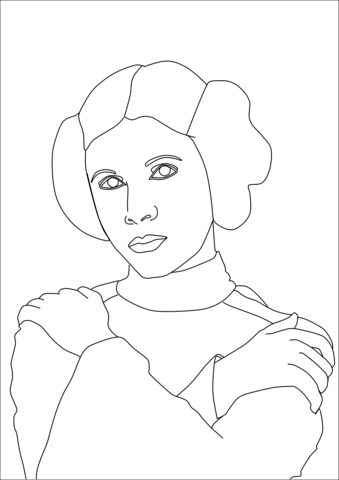 Princess leia coloring page free printable coloring pages