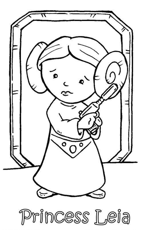 Chibi princess leia coloring pages for kids star wars prints star wars princess leia star wars printables