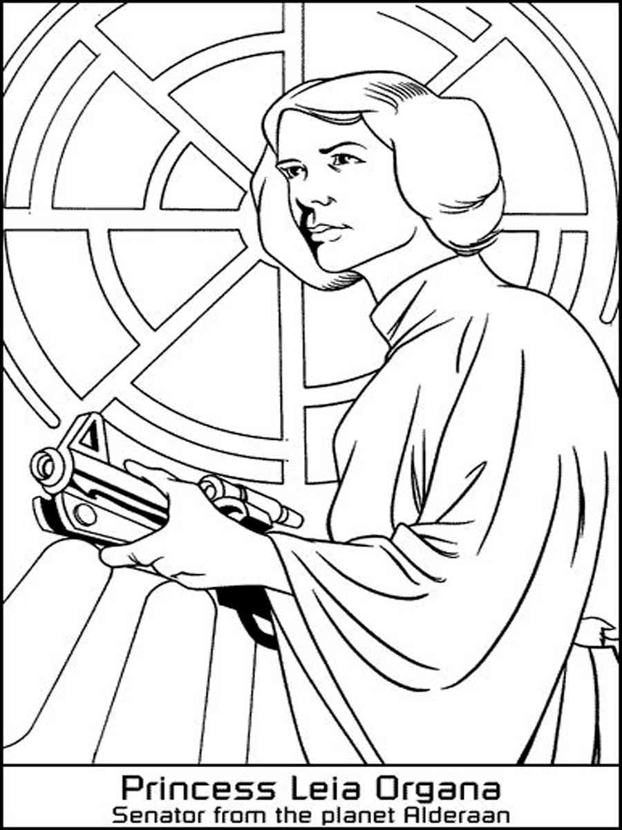 Princess leia coloring page