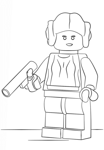 Lego princess leia coloring page free printable coloring pages