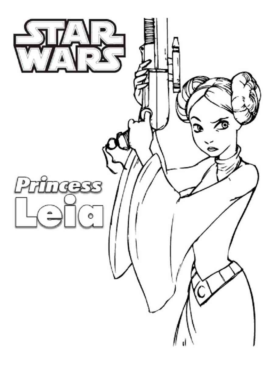 Princess leia coloring page