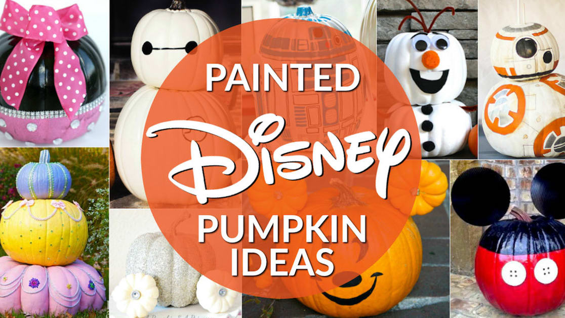 Disney painted pumpkins amazingly easy no