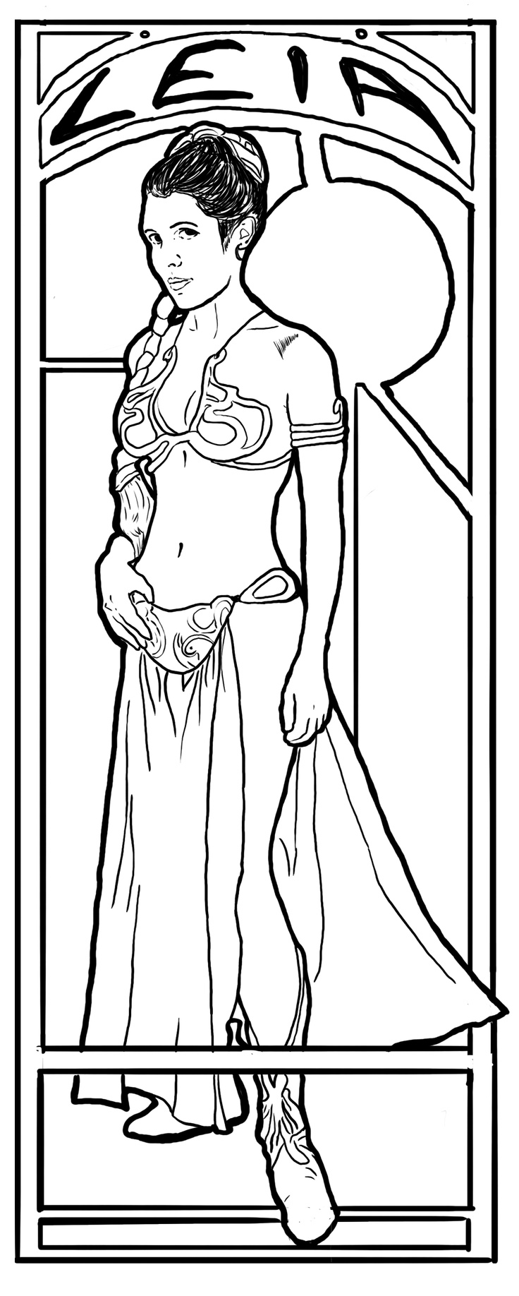 Princess leia coloring pages