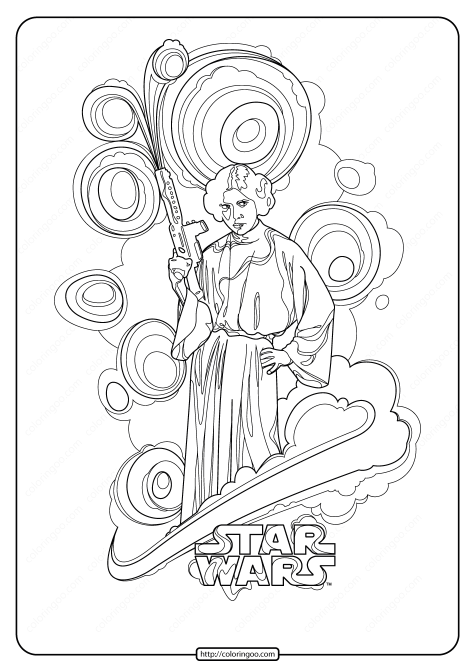 Printable star wars princess leia coloring pages star wars coloring book star wars drawings coloring pages