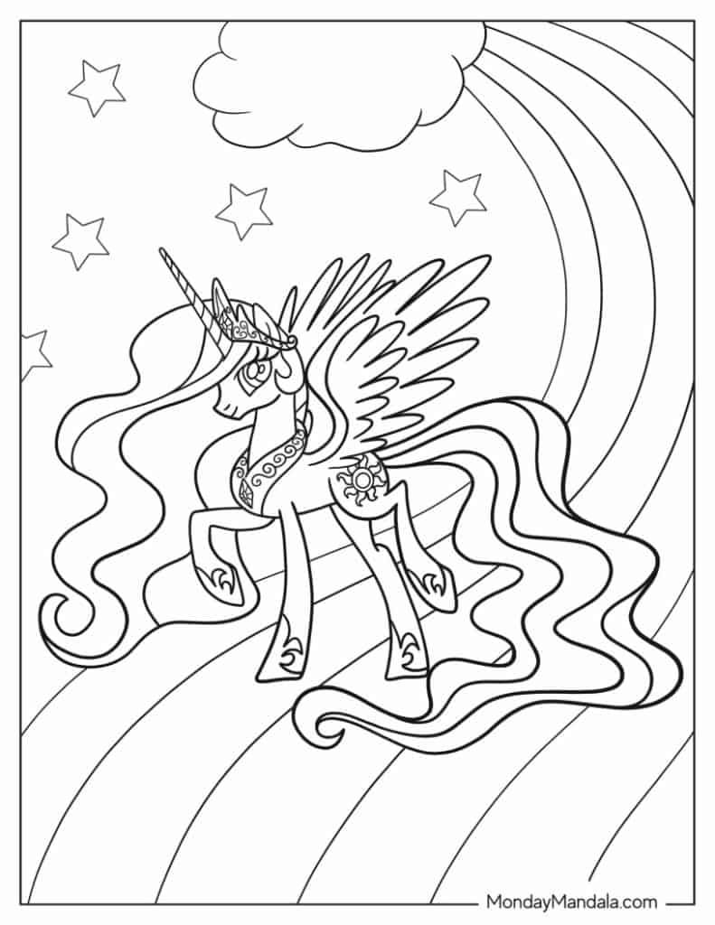 My little pony coloring pages free pdf printables