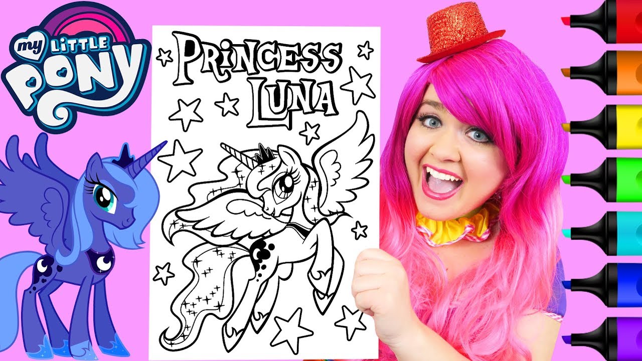 Coloring princess luna y little pony coloring page prisacolor arkers kii the clown