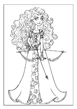 Coloring tales of bravery princess merida coloring pages collection for kids