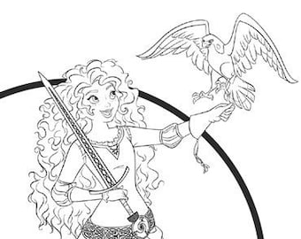 Merida coloring page download now