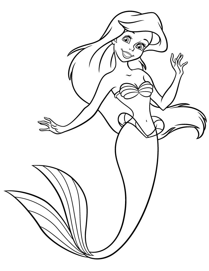 Pretty princess mermaid ariel coloring page princess coloring pages mermaid coloring pages mermaid drawings