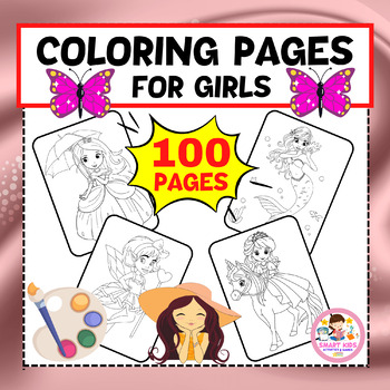 Fairy unicorn princess mermaid coloring pages fun activity for little girls made by teachers