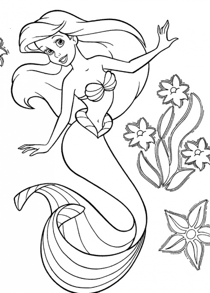 Get this little mermaid coloring pages princess printable for girls