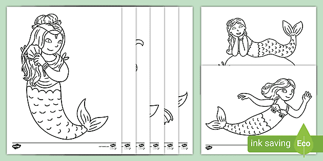 Mermaid coloring pages world ocean day usa