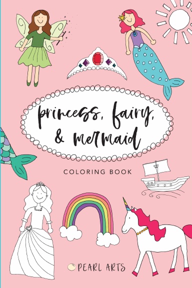 Princess fairy mermaid coloring book