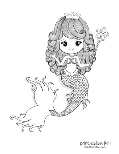 Mermaid coloring pages a free fantastic fantasy collection of printables