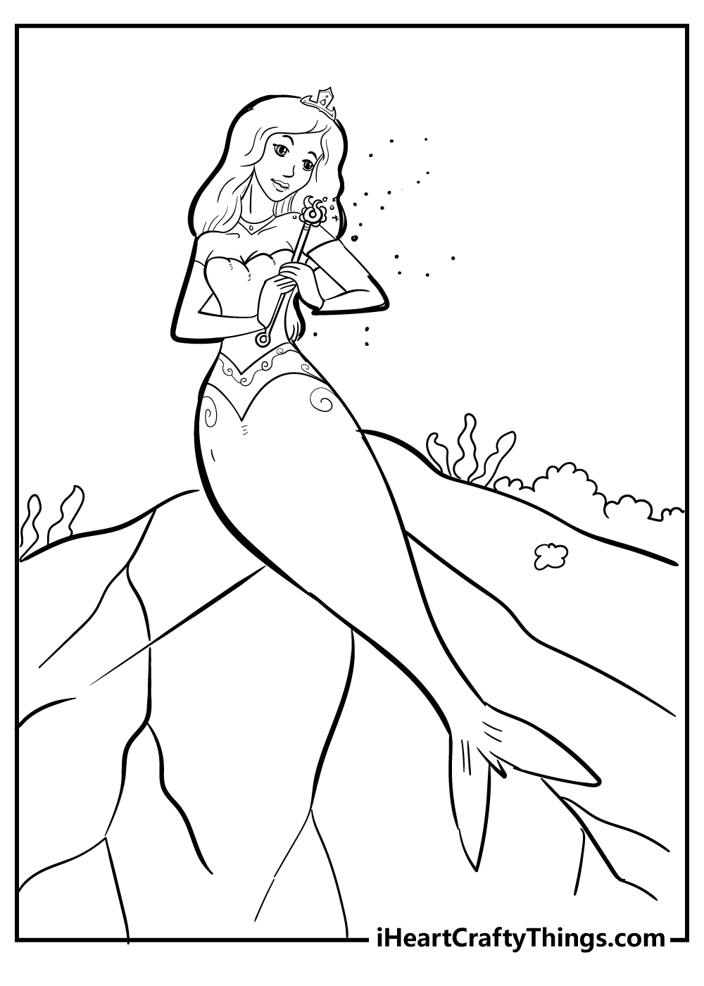 Mermaid coloring pages free printables