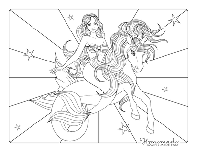 Free printable mermaid coloring pages