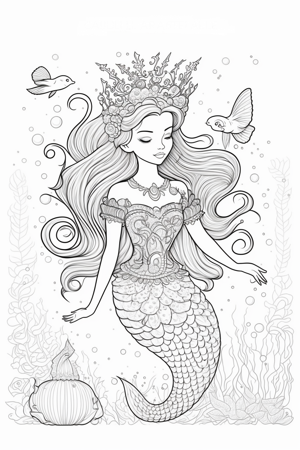 Mermaid coloring pages for kids and adults made by teachers