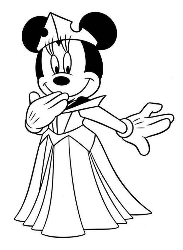 Princess minnie and mickey mouse coloring pages ekids pages