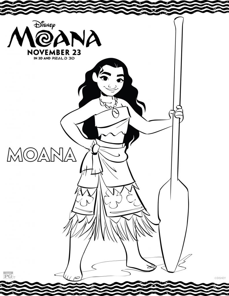 Disney moana coloring pages