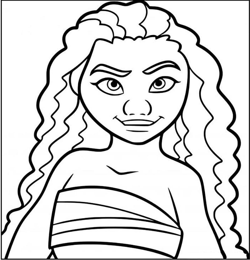 Moana free printable coloring page