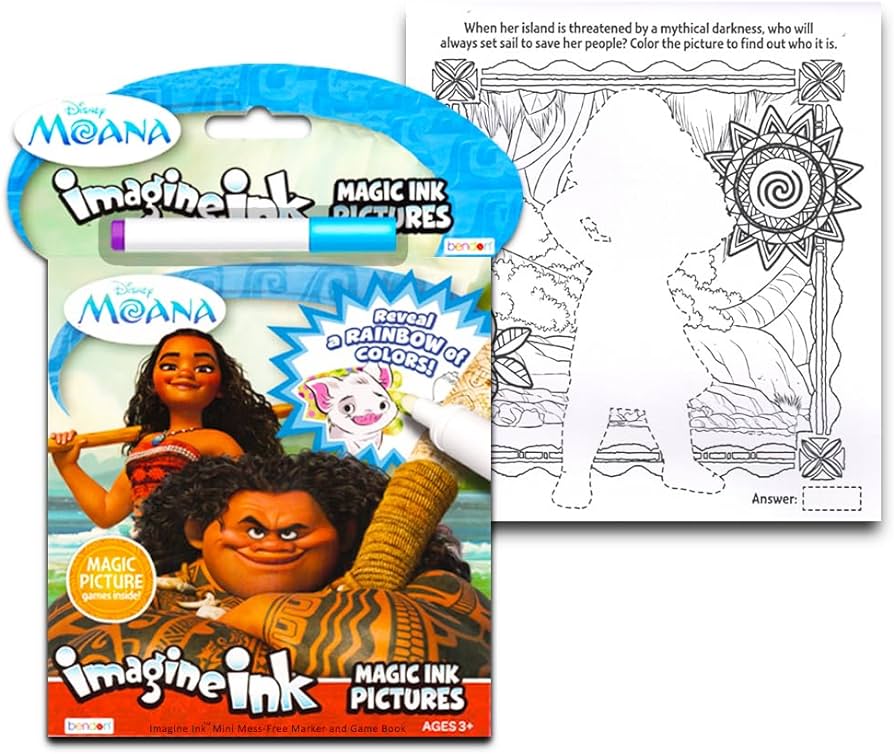 Disney moana coloring book and activity set