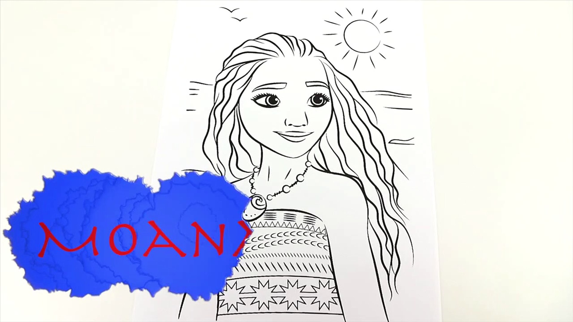 Disney princess moana coloring book videos for kids with heihei and pua coloring pages