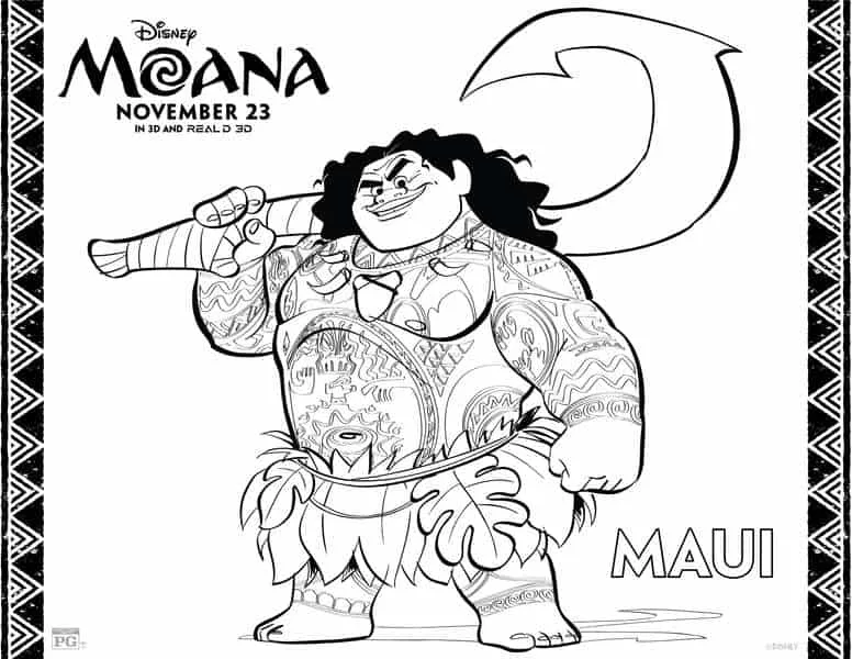 Moana coloring sheets