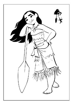 Printable moana coloring sheets disney princess adventure for kids pages