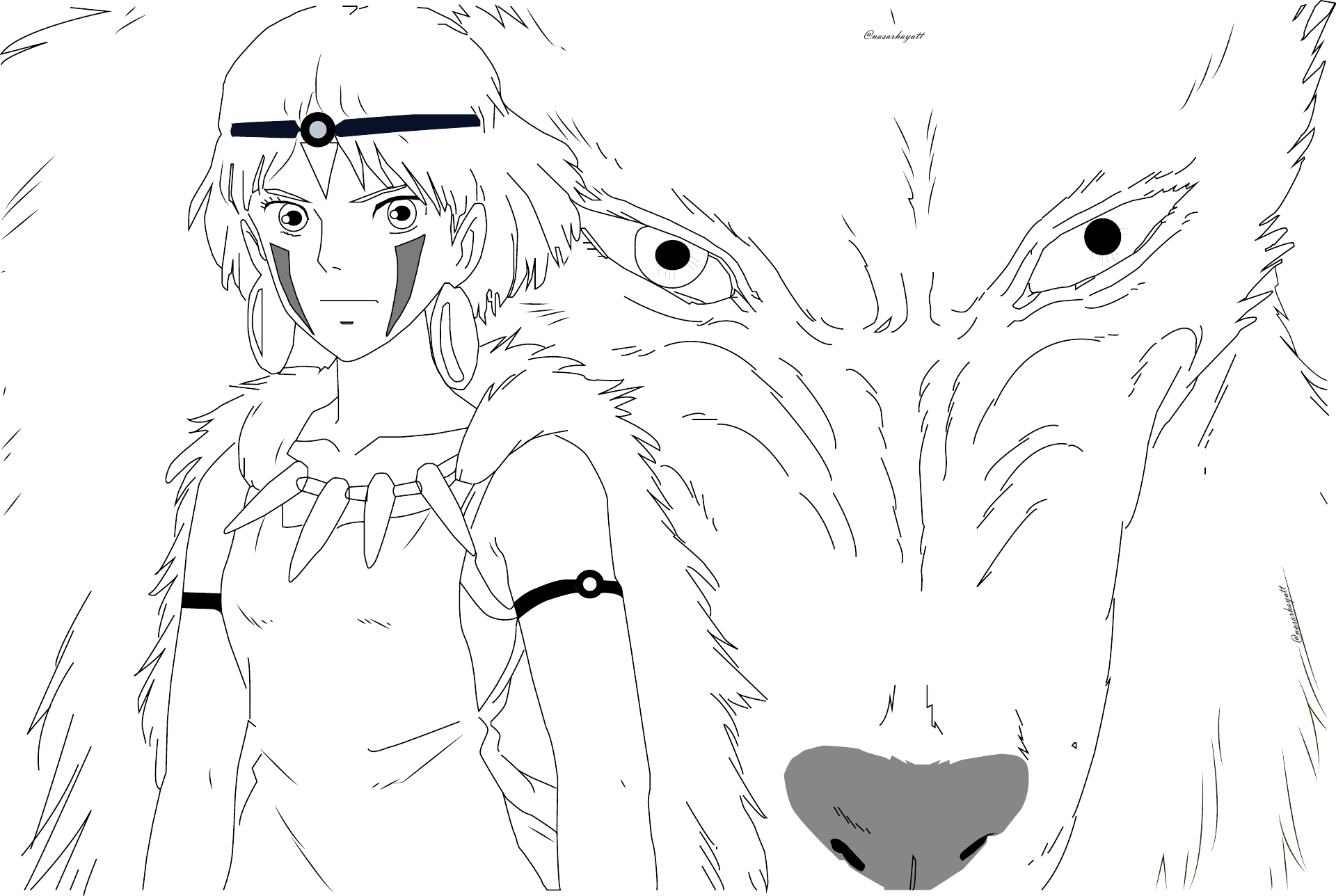 Princess mononoke fanart by me rprincessmononoke