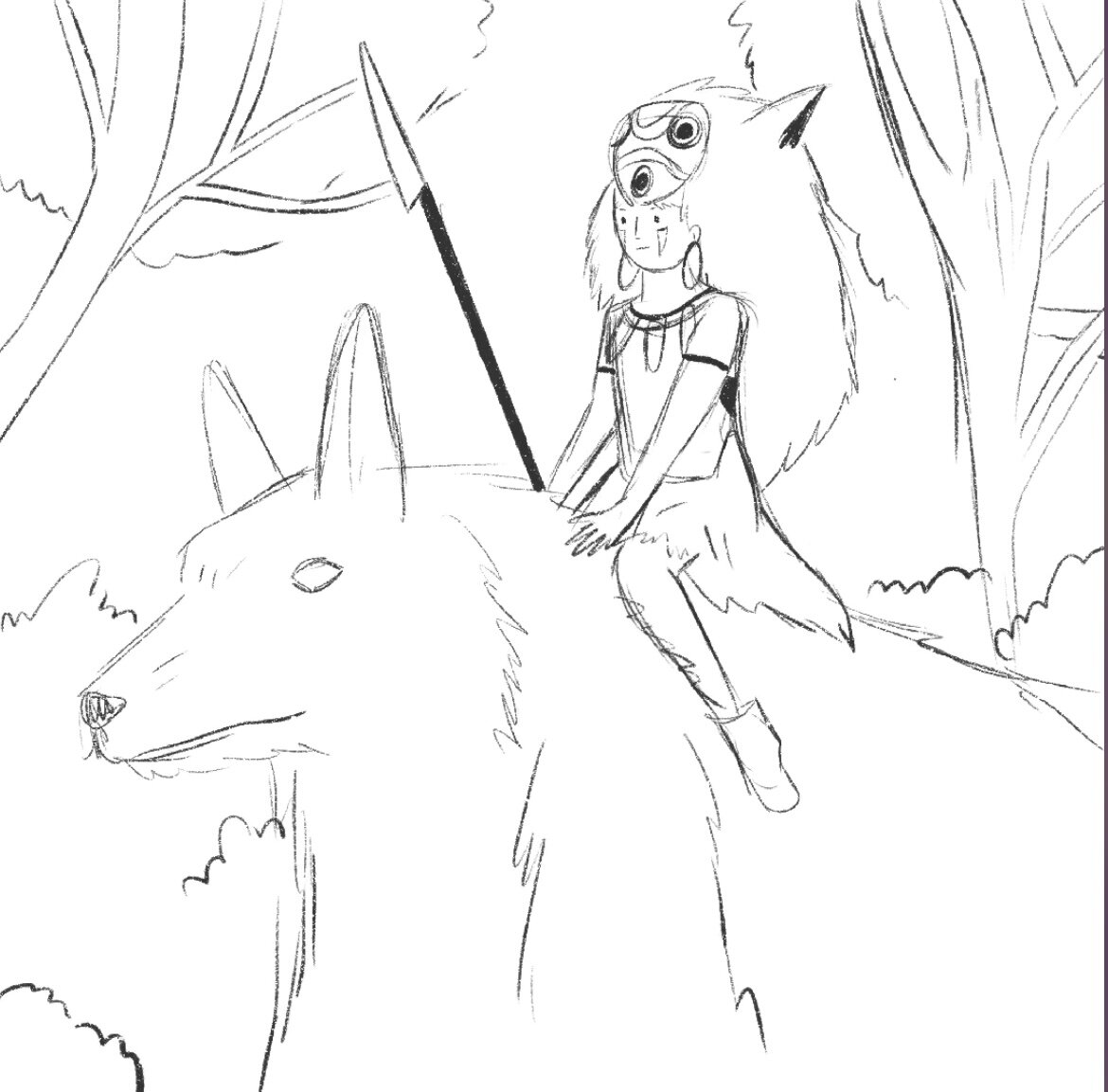 Princess mononoke fanart â lau martãn