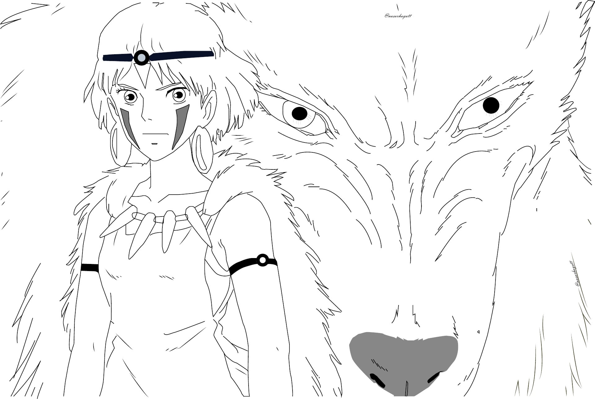 Princess mononoke fanart by me rprincessmononoke