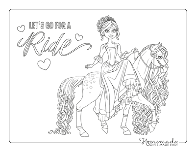 Free princess coloring pages for kids