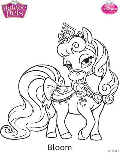 Princess palace pets bloom coloring page by skgaleana on