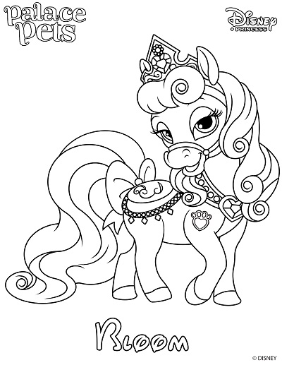 Princess palace pet coloring page of bloom â