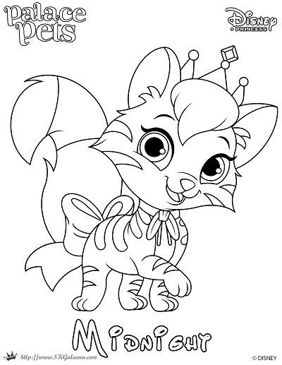 Free printable princess palace pet coloring page of midnight palace pets princess palace pets disney princess pets