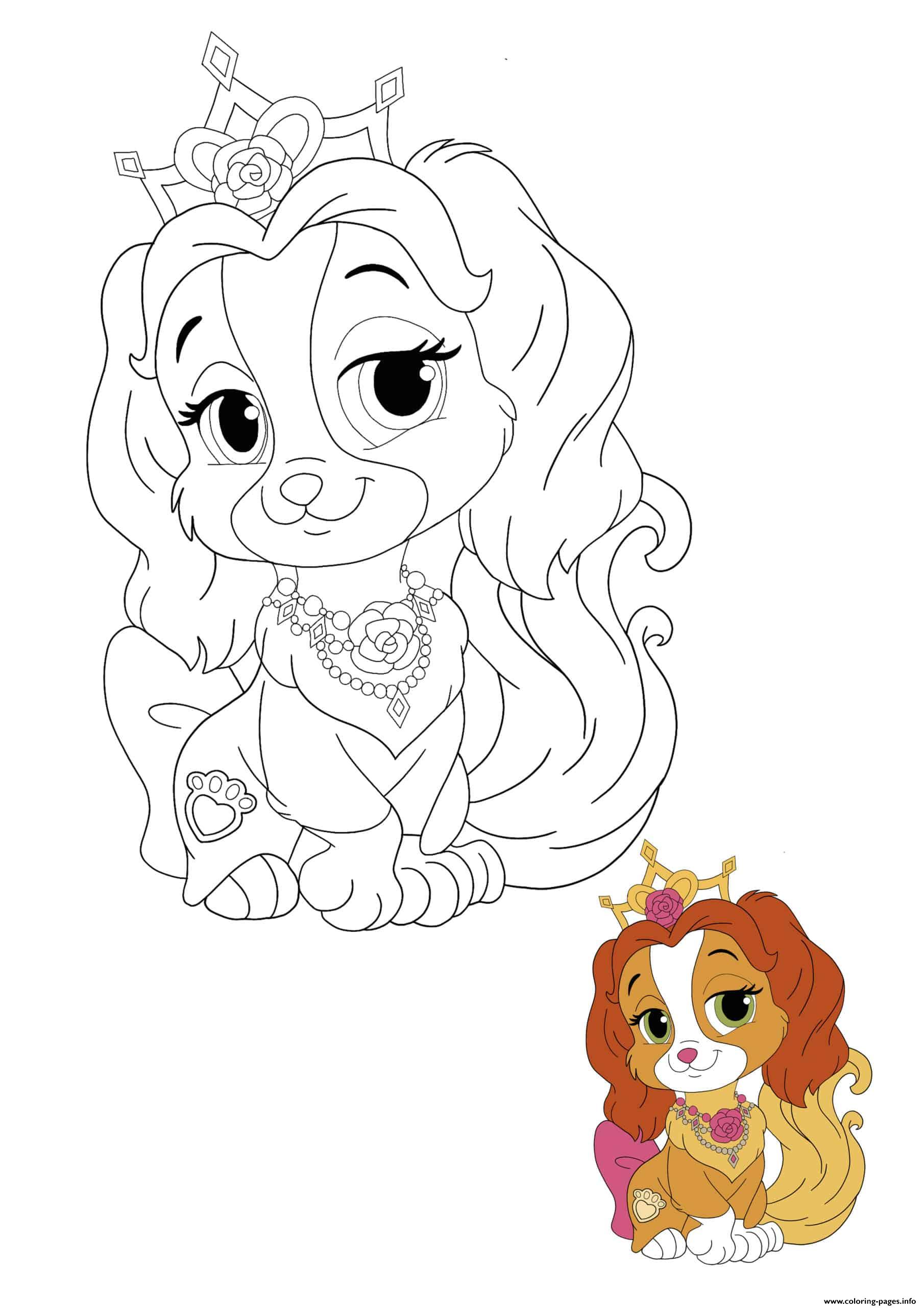 Disney princess palace pets teacup coloring page printable