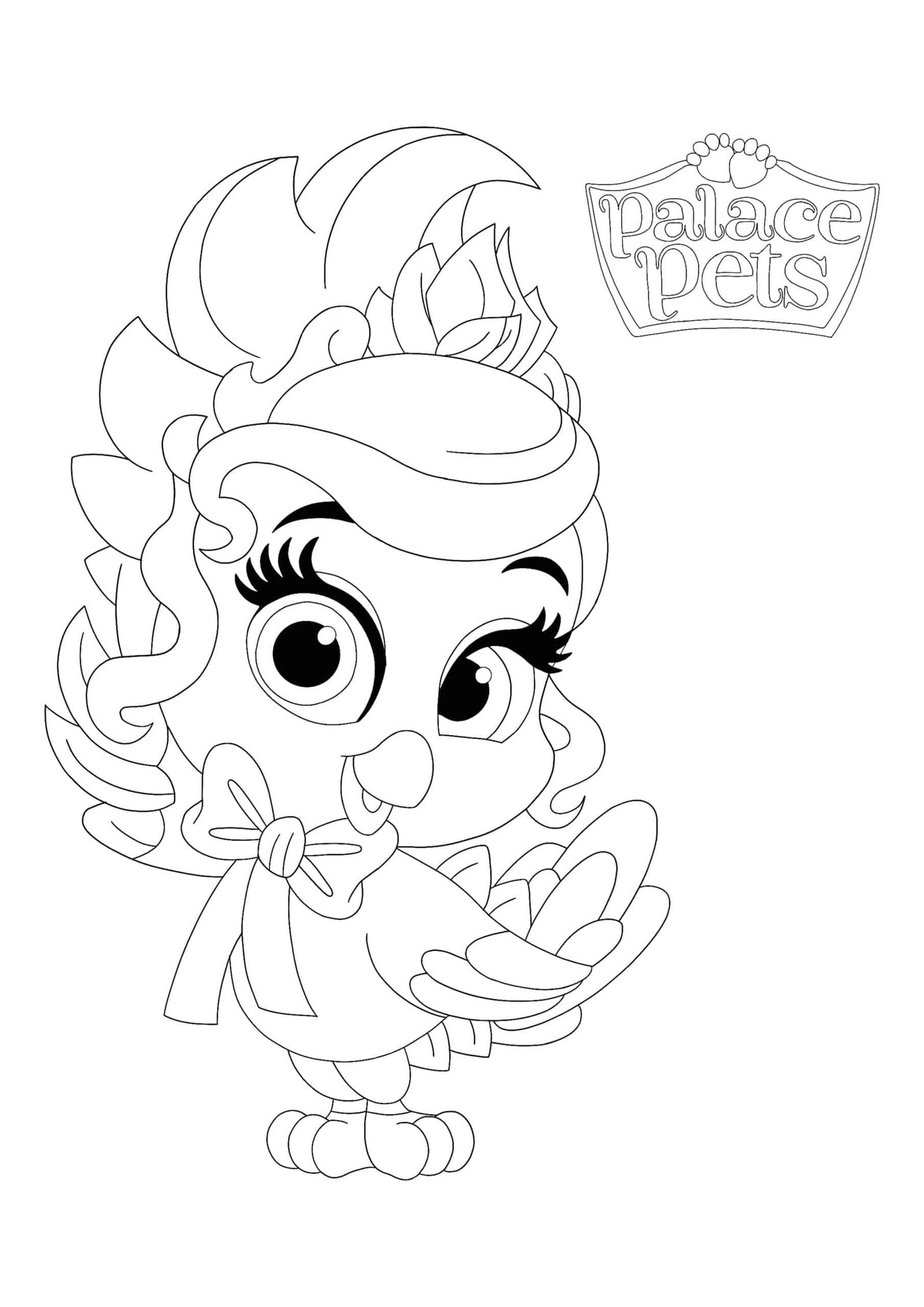 Princess palace pets birdadette coloring pages