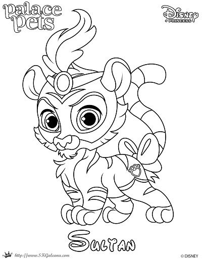 Adorable disney princess palace pets coloring pages