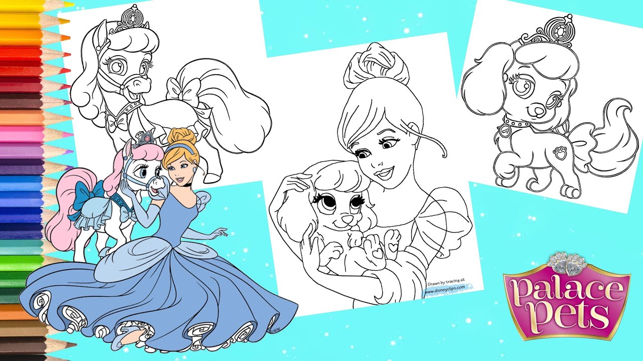 Coloring disney princess cinderella pumpkin bibidi