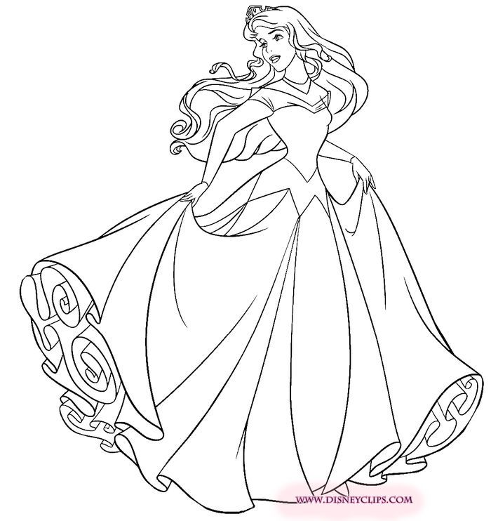 Princess aurora coloring pages pdf