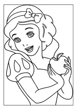 Printable disney princess snow white and the seven dwarfs coloring pages pdf