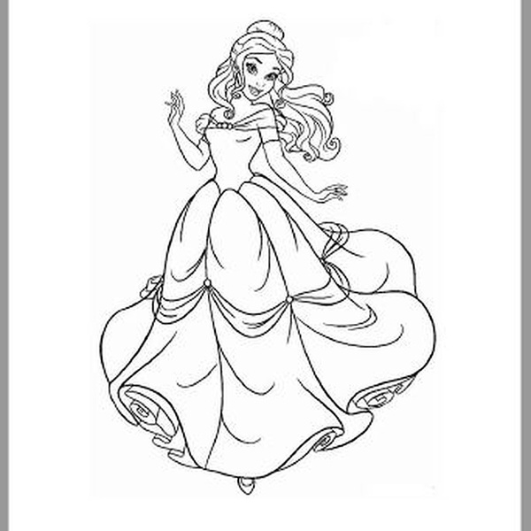 Princess coloring book x pages printable workbook by matwita