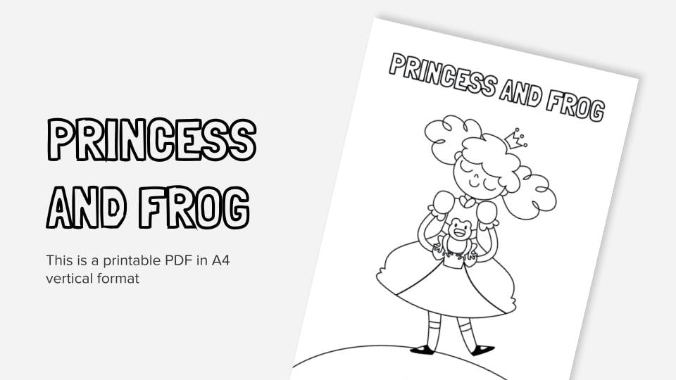 Printable coloring worksheets about princesses in pdf format