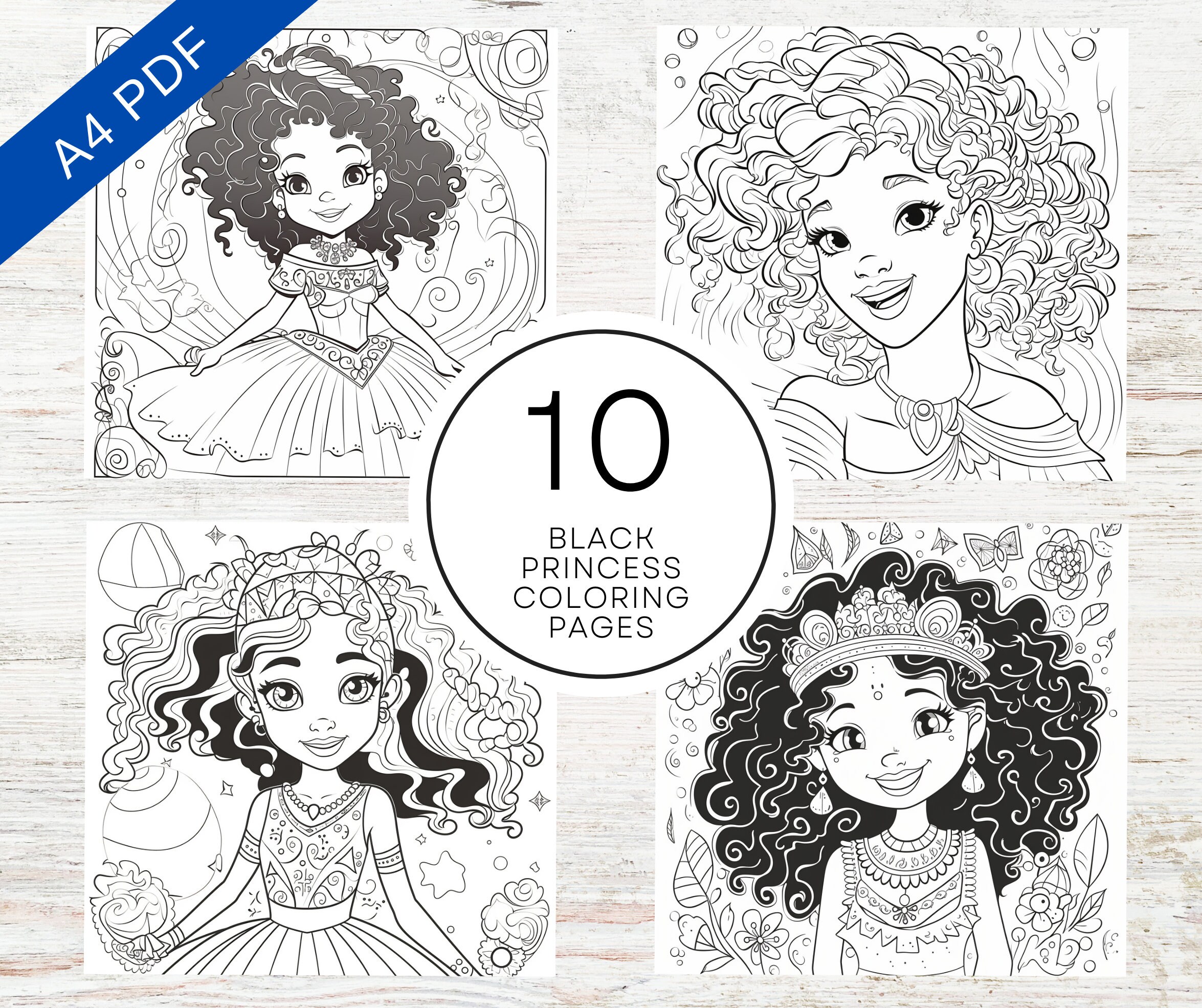 Black princess coloring pages printable pdf a inclusive cute coloring sheets for kids adults