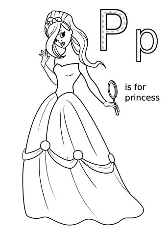 Filep is for princess coloring pagepdf